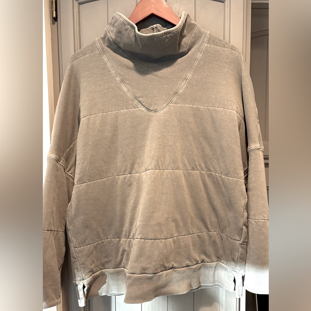 Ischiko Grey Cotton Pullover Sweater, L/XL